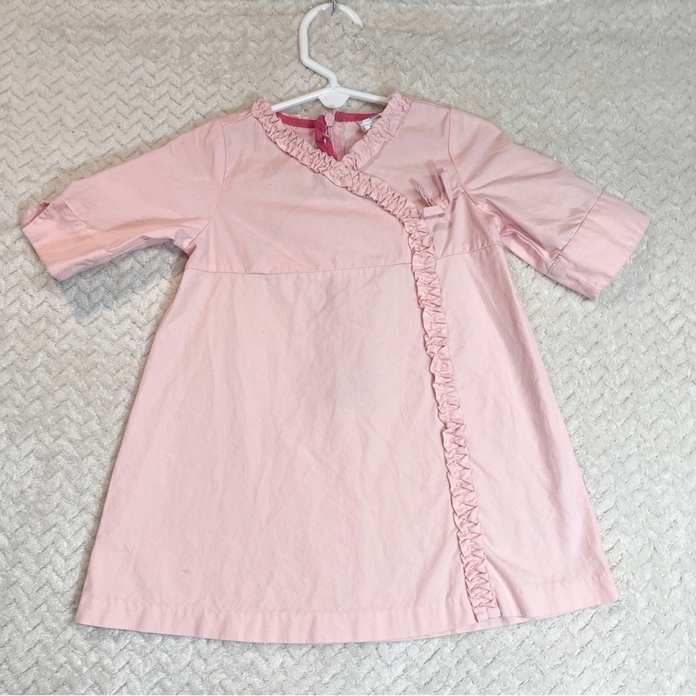 Baby Gap Infant Pink Kimono Style‎ Ruffle Pink 3/4 sleeve Dress Size 12-18mos